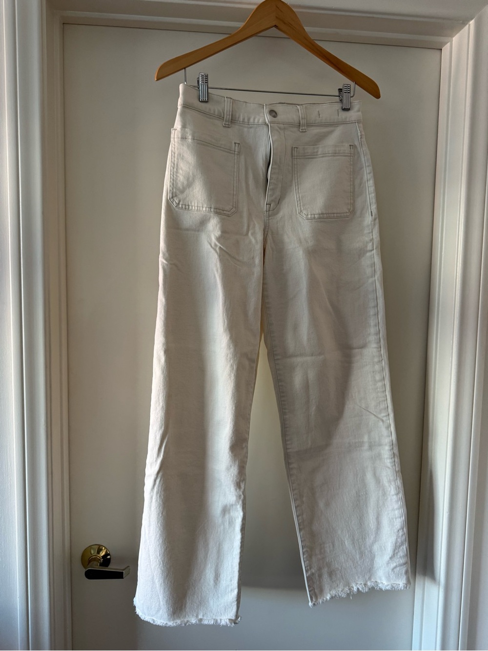 Madewell Women’s High-Rise Wide-Leg Jeans in Off-White